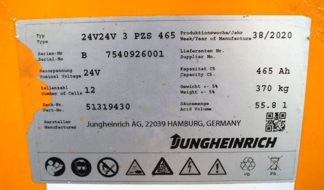 Jungheinrich unknown | Battery 24V465Ah 24 3PZS465 year 21/2020 370 kg dimension Battery 24V465Ah 24 3PZS465 year 21/2020 370 kg dimensions 78,5x21x79cm sn. 7540926001 - Аккумулятор для Погрузочно-разгрузочной техники: фото 3 Jungheinrich unknown | Battery 24V465Ah 24 3PZS465 year 21/2020 370 kg dimension Battery 24V465Ah 24 3PZS465 year 21/2020 370 kg dimensions 78,5x21x79cm sn. 7540926001 - Аккумулятор для Погрузочно-разгрузочной техники: фото 3