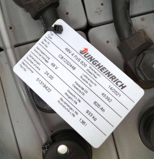 Jungheinrich unknown | Battery 48V620Ah 48 4PZS620 year 4/2021 933 kg dimension Battery 48V620Ah 48 4PZS620 year 4/2021 933 kg dimensions 83,5x52,5x78,5cm sn. C8122448 - Аккумулятор для Погрузочно-разгрузочной техники: фото 4 Jungheinrich unknown | Battery 48V620Ah 48 4PZS620 year 4/2021 933 kg dimension Battery 48V620Ah 48 4PZS620 year 4/2021 933 kg dimensions 83,5x52,5x78,5cm sn. C8122448 - Аккумулятор для Погрузочно-разгрузочной техники: фото 4