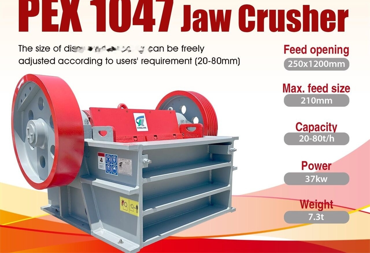 Новый Щековая дробилка Kinglink PEX250x1200 | PEX1047 Rock Stone Fine Jaw Crusher: фото 6