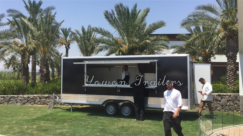 YOWON vintage model square food truck catering truck - Торговый прицеп: фото 1 YOWON vintage model square food truck catering truck - Торговый прицеп: фото 1