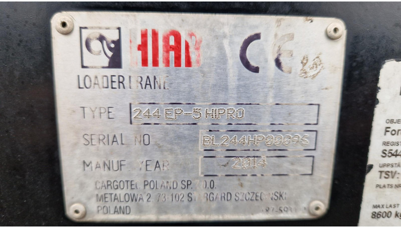 Hiab 244 EP-5 Hipro - Кран-манипулятор для Грузовиков: фото 5 Hiab 244 EP-5 Hipro - Кран-манипулятор для Грузовиков: фото 5
