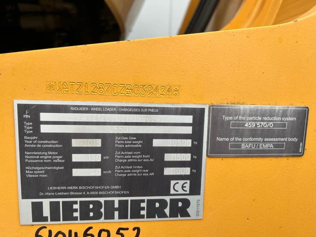 Колёсный погрузчик Liebherr L 550 (Comes with High-tip - Mit Hochkipper): фото 14 Колёсный погрузчик Liebherr L 550 (Comes with High-tip - Mit Hochkipper): фото 14