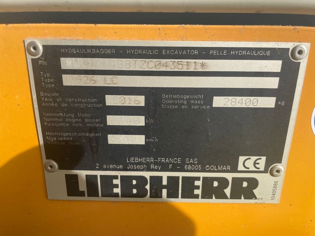 Гусеничный экскаватор Liebherr R 926 LC: фото 11