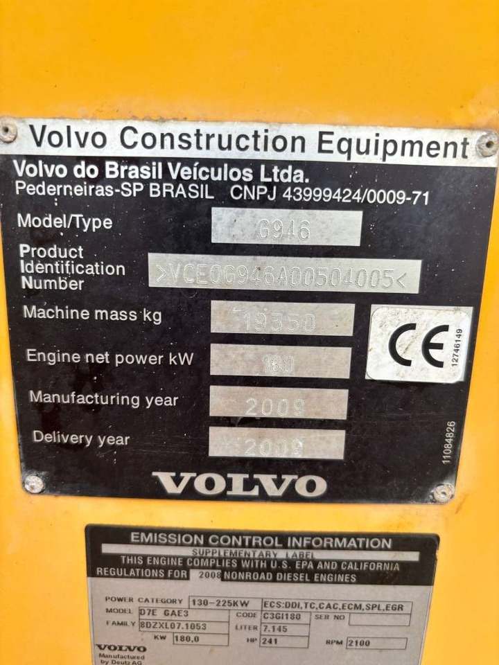 Volvo G 946 AWD (CE / Under Preparation) - Грейдер: фото 2 Volvo G 946 AWD (CE / Under Preparation) - Грейдер: фото 2