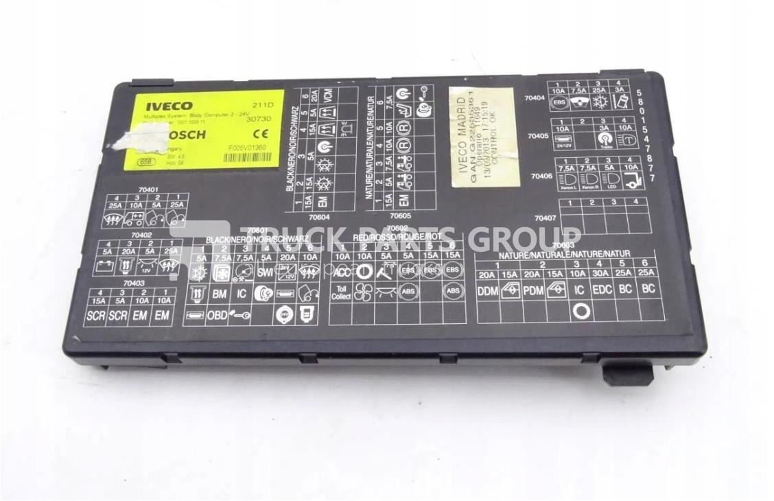 IVECO Stralis EURO6, EURO 6 emission multiplex system body computer 2, 24V, 5801599811, SW 4.3; HWI 04 by BOSCH 343005, 343005, 504320323, 5802002404, 504320323, 504360323, 5801599811, 5801973867 - Блок управления для Грузовиков: фото 1 IVECO Stralis EURO6, EURO 6 emission multiplex system body computer 2, 24V, 5801599811, SW 4.3; HWI 04 by BOSCH 343005, 343005, 504320323, 5802002404, 504320323, 504360323, 5801599811, 5801973867 - Блок управления для Грузовиков: фото 1