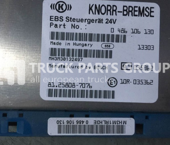 MAN TGX, TGL, TGS, TGM, EBS control unit, electronic brake system, 0 control unit - Блок управления для Грузовиков: фото 1 MAN TGX, TGL, TGS, TGM, EBS control unit, electronic brake system, 0 control unit - Блок управления для Грузовиков: фото 1