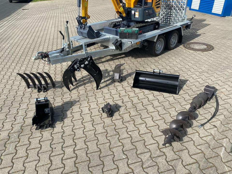 Minibagger BK1250JS + Tieflader + Zubehör *INKL.19% MWST*KUBOTA*BERGER KRAUS*JOYSTICK*SOFORT!* - Мини-экскаватор, Прицеп: фото 3 Minibagger BK1250JS + Tieflader + Zubehör *INKL.19% MWST*KUBOTA*BERGER KRAUS*JOYSTICK*SOFORT!* - Мини-экскаватор, Прицеп: фото 3