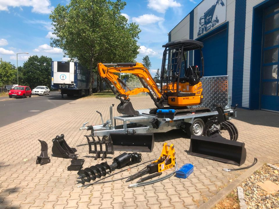 Мини-экскаватор Minibagger BK1700JS +Tieflader +Zubehör *23.458€ NETTO*BERGER KRAUS*KUBOTA*JOYST*SOFORT!: фото 1
