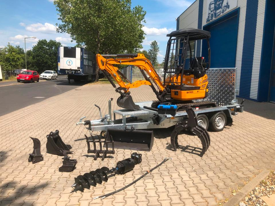 Minibagger BK1700JS + Tieflader + Zubehör *INKL.19% MWST*BERGER KRAUS*KUBOTA*JOYST*SOFORT! - Мини-экскаватор, Прицеп: фото 2 Minibagger BK1700JS + Tieflader + Zubehör *INKL.19% MWST*BERGER KRAUS*KUBOTA*JOYST*SOFORT! - Мини-экскаватор, Прицеп: фото 2