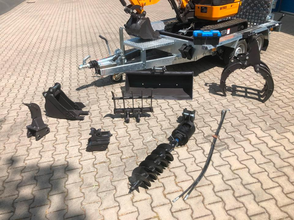 Minibagger BK1700JS + Tieflader + Zubehör *INKL.19% MWST*BERGER KRAUS*KUBOTA*JOYST*SOFORT! - Мини-экскаватор, Прицеп: фото 5 Minibagger BK1700JS + Tieflader + Zubehör *INKL.19% MWST*BERGER KRAUS*KUBOTA*JOYST*SOFORT! - Мини-экскаватор, Прицеп: фото 5
