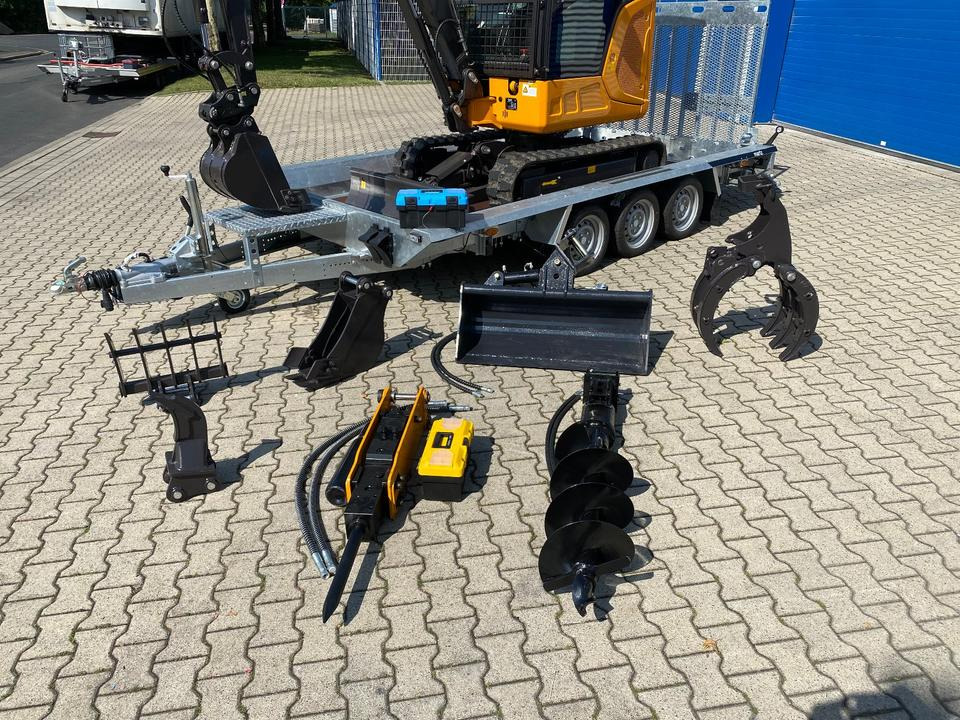 Minibagger BK2800ASR + Tieflader + Zubehör *INKL.19% MWST*BERGER KRAUS*KUBOTA*SCHWENKARM* VERSTELLFAHRWERK*KLIMA* - Мини-экскаватор, Прицеп: фото 3 Minibagger BK2800ASR + Tieflader + Zubehör *INKL.19% MWST*BERGER KRAUS*KUBOTA*SCHWENKARM* VERSTELLFAHRWERK*KLIMA* - Мини-экскаватор, Прицеп: фото 3