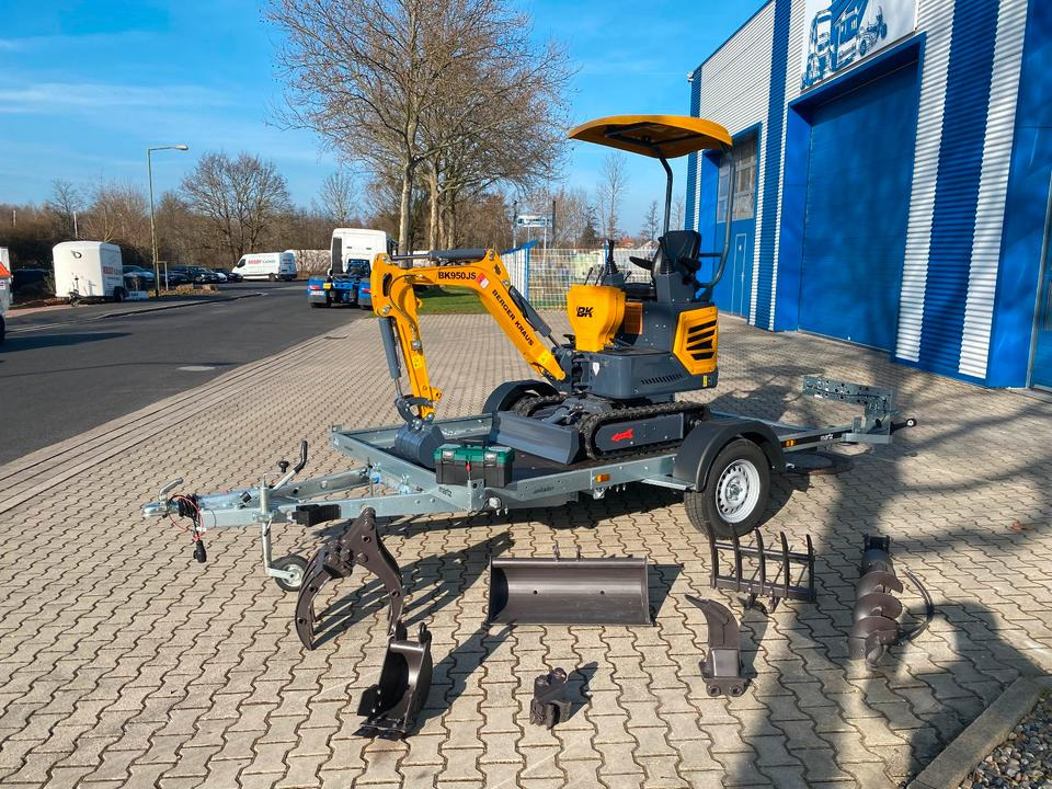 Minibagger BK950JS + Anhänger + Zubehör *INKL.19% MWST*BERGER KRAUS*JOYSTICK*SOFORT!* - Мини-экскаватор, Прицеп: фото 1 Minibagger BK950JS + Anhänger + Zubehör *INKL.19% MWST*BERGER KRAUS*JOYSTICK*SOFORT!* - Мини-экскаватор, Прицеп: фото 1