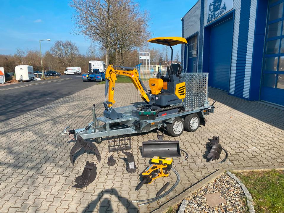 Minibagger BK950JS + Tieflader + Zubehör *INKL.19% MWST*BERGER KRAUS*JOYSTICK*SOFORT!* - Мини-экскаватор, Прицеп: фото 2 Minibagger BK950JS + Tieflader + Zubehör *INKL.19% MWST*BERGER KRAUS*JOYSTICK*SOFORT!* - Мини-экскаватор, Прицеп: фото 2