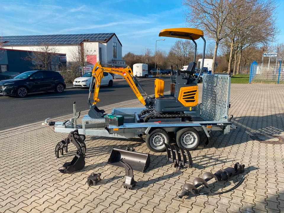 Minibagger BK950JS + Tieflader + Zubehör *INKL.19% MWST*BERGER KRAUS*JOYSTICK*SOFORT!* - Мини-экскаватор, Прицеп: фото 2 Minibagger BK950JS + Tieflader + Zubehör *INKL.19% MWST*BERGER KRAUS*JOYSTICK*SOFORT!* - Мини-экскаватор, Прицеп: фото 2