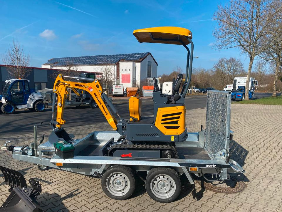 Minibagger BK950JS + Tieflader + Zubehör *INKL.19% MWST*BERGER KRAUS*JOYSTICK*SOFORT!* - Мини-экскаватор, Прицеп: фото 3 Minibagger BK950JS + Tieflader + Zubehör *INKL.19% MWST*BERGER KRAUS*JOYSTICK*SOFORT!* - Мини-экскаватор, Прицеп: фото 3