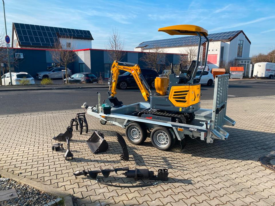 Minibagger BK950JS + Tieflader + Zubehör *INKL.19% MWST*BERGER KRAUS*JOYSTICK*SOFORT!* - Мини-экскаватор, Прицеп: фото 3 Minibagger BK950JS + Tieflader + Zubehör *INKL.19% MWST*BERGER KRAUS*JOYSTICK*SOFORT!* - Мини-экскаватор, Прицеп: фото 3