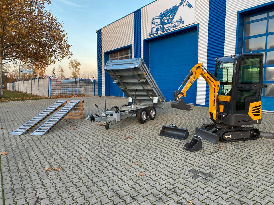 Minibagger BK950KS im Komplettpaket mit Kippanhänger und Auffahrrampen *INKL.19% MWST*BERGER KRAUS*SOFORT!* - Мини-экскаватор: фото 1 Minibagger BK950KS im Komplettpaket mit Kippanhänger und Auffahrrampen *INKL.19% MWST*BERGER KRAUS*SOFORT!* - Мини-экскаватор: фото 1