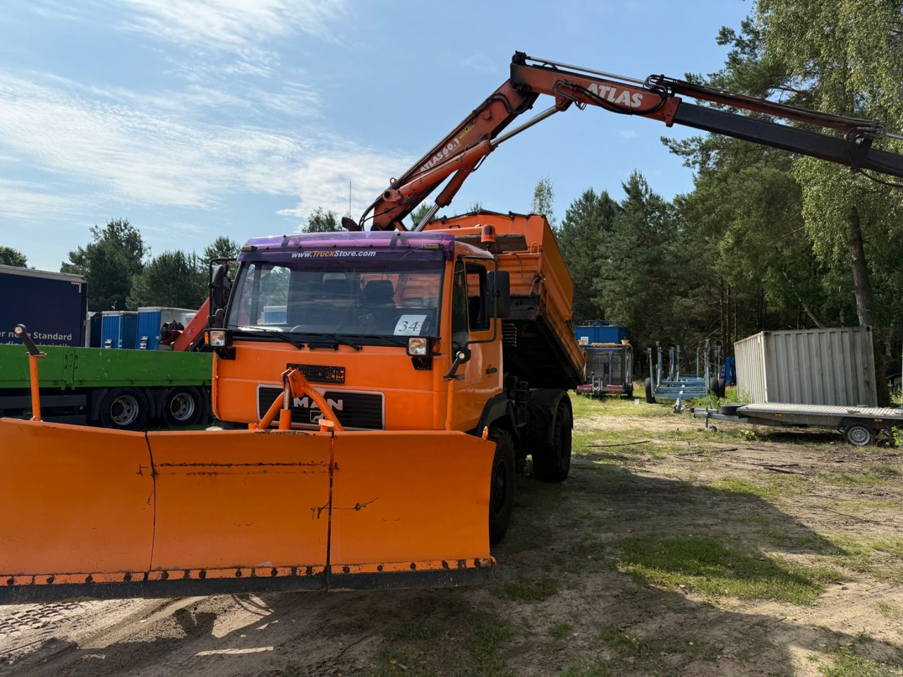 MAN 10.224 Atlas Kran Salzstreuer 4X4 - Самосвал, Автоманипулятор: фото 1 MAN 10.224 Atlas Kran Salzstreuer 4X4 - Самосвал, Автоманипулятор: фото 1
