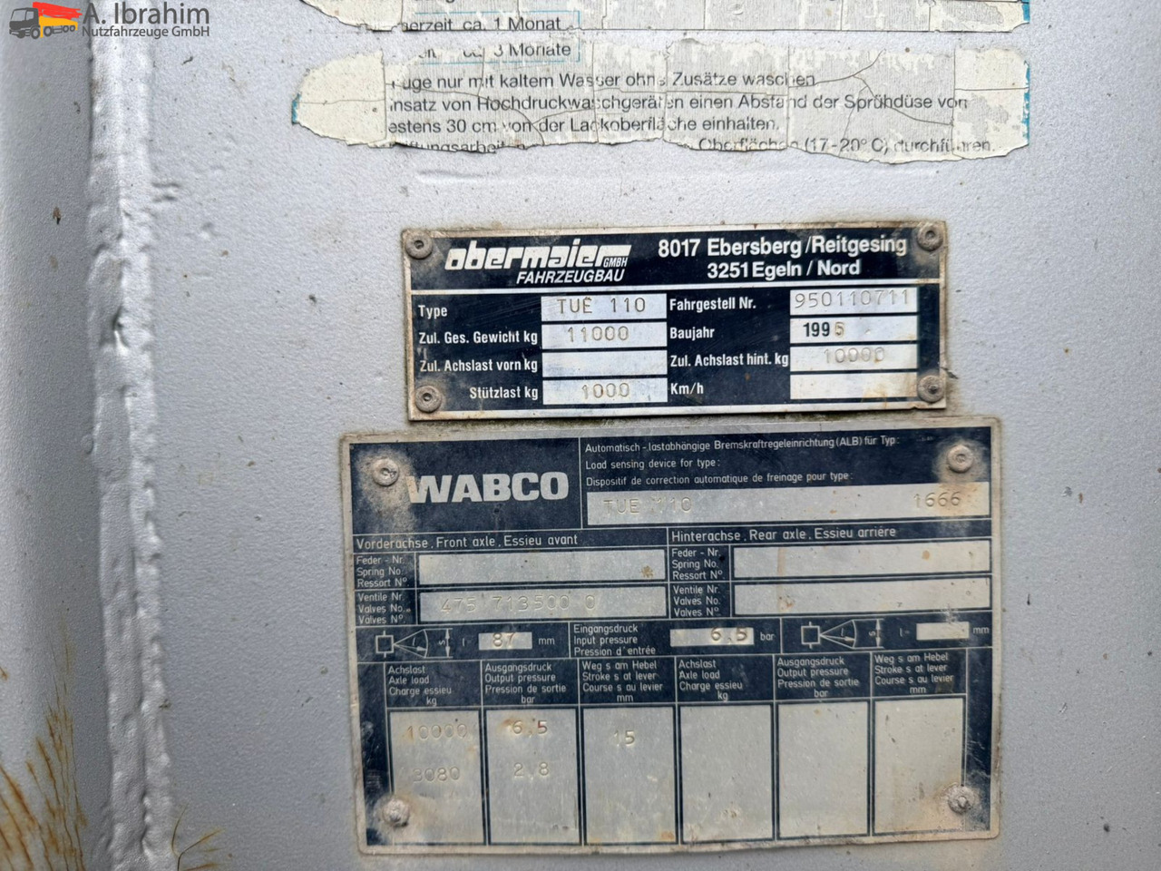 Obermaier TUE110 SDAH Tieflader | | Trommelbremse | Rampen | 7.2 Plattform | Stützfuß vorne - Низкорамный прицеп: фото 5 Obermaier TUE110 SDAH Tieflader | | Trommelbremse | Rampen | 7.2 Plattform | Stützfuß vorne - Низкорамный прицеп: фото 5