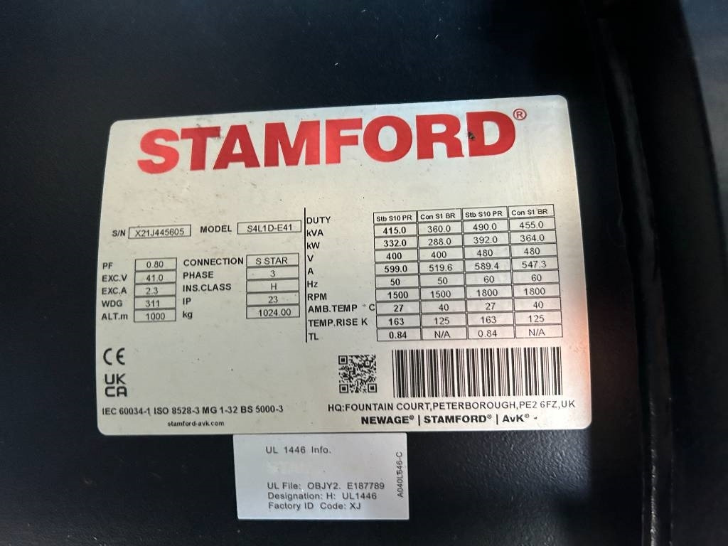 Новый Электрогенератор Volvo TAD1342GE - 385 kVA Generator - DPX-18878.1: фото 22 Новый Электрогенератор Volvo TAD1342GE - 385 kVA Generator - DPX-18878.1: фото 22