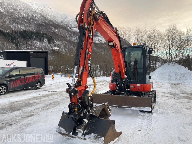 Мини-экскаватор 2012 Kubota KX057-4 Gravemaskin med tiltrotator, tre skuffer, kun 4408 timer: фото 10 Мини-экскаватор 2012 Kubota KX057-4 Gravemaskin med tiltrotator, tre skuffer, kun 4408 timer: фото 10