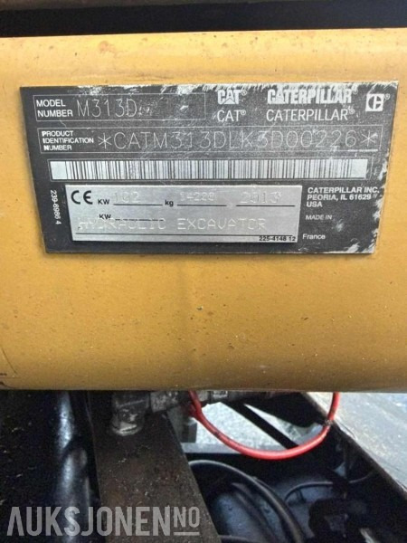 2013 Cat M313D med skjær kun 9.700 arbeidstimer! Indexator Rototilt, NY SERTIFISERT!, NYE DEKK! GRAVESKUFFE + PUSSESKUFFE TOP STAND! - Экскаватор: фото 4 2013 Cat M313D med skjær kun 9.700 arbeidstimer! Indexator Rototilt, NY SERTIFISERT!, NYE DEKK! GRAVESKUFFE + PUSSESKUFFE TOP STAND! - Экскаватор: фото 4