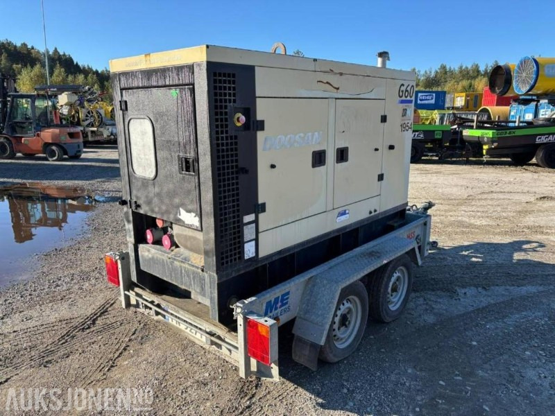 2014 Doosan G60 strømaggregat 60 kVA med 2 akslet henger - Строительное оборудование: фото 3 2014 Doosan G60 strømaggregat 60 kVA med 2 akslet henger - Строительное оборудование: фото 3