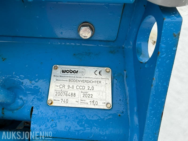 2022 Weber MT CR 9-II CCD 2.0 – kraftig og driftssikker vibroplate – kun ca. 131 timer - Каток: фото 5 2022 Weber MT CR 9-II CCD 2.0 – kraftig og driftssikker vibroplate – kun ca. 131 timer - Каток: фото 5