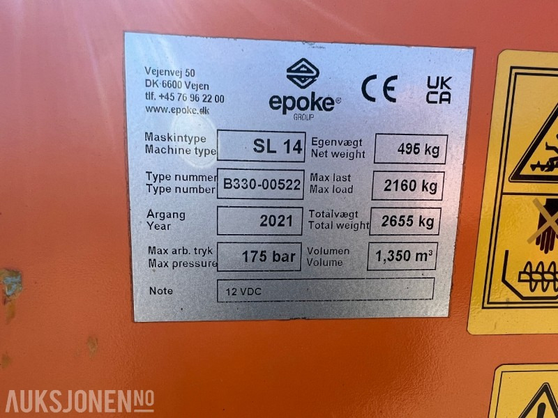 Snowline SL 14 strøkasse - Сельскохозяйственная техника: фото 4 Snowline SL 14 strøkasse - Сельскохозяйственная техника: фото 4