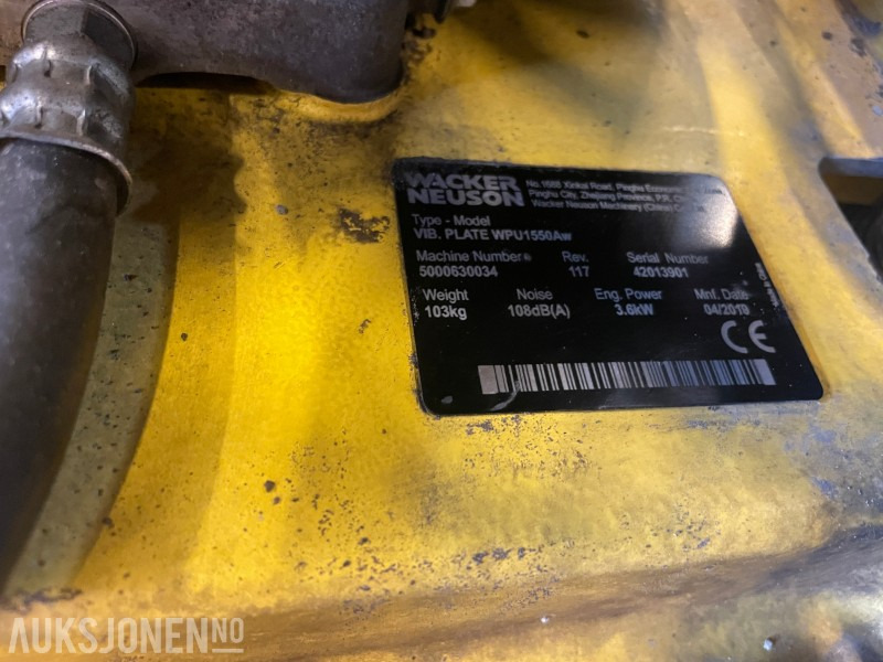 Vibroplate Wacker Neuson WPU1550AW - Каток: фото 5 Vibroplate Wacker Neuson WPU1550AW - Каток: фото 5