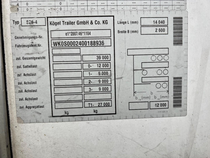 Полуприцеп-рефрижератор Kögel 3 assige koeloplegger Lift axle / Carrier Vector 1950: фото 17