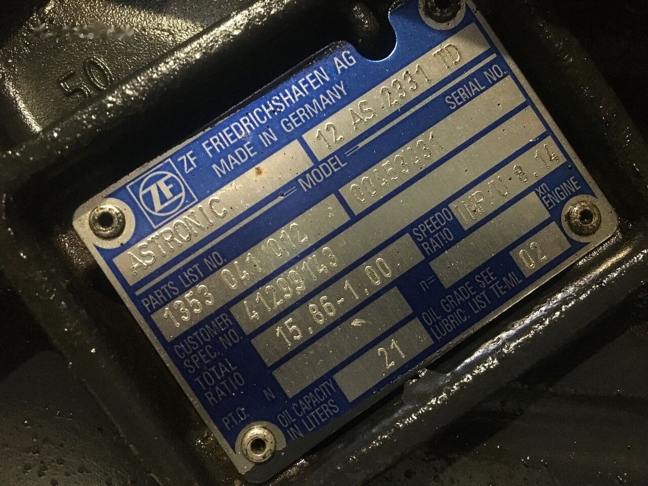 ZF 12AS 2331TD +intarder 1353041012 - Коробка передач для Грузовиков: фото 1 ZF 12AS 2331TD +intarder 1353041012 - Коробка передач для Грузовиков: фото 1