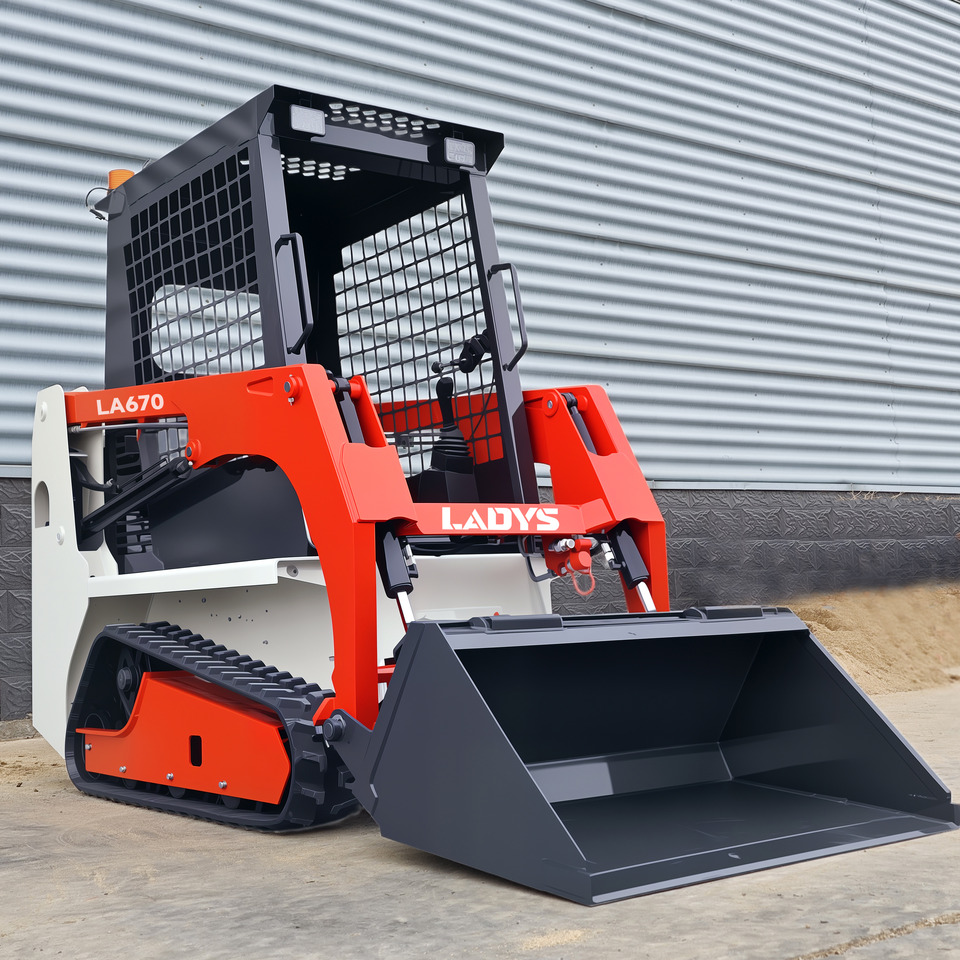 Новый Мини-погрузчик с бортовым поворотом LEZUM Free Shipping Mini Skid Steer Loader Compact Track Electric/Diesel Chinese Mini Skid Steer Loader For Sale With Mini Skid Steer Attachments 4 In 1 Bucket: фото 10