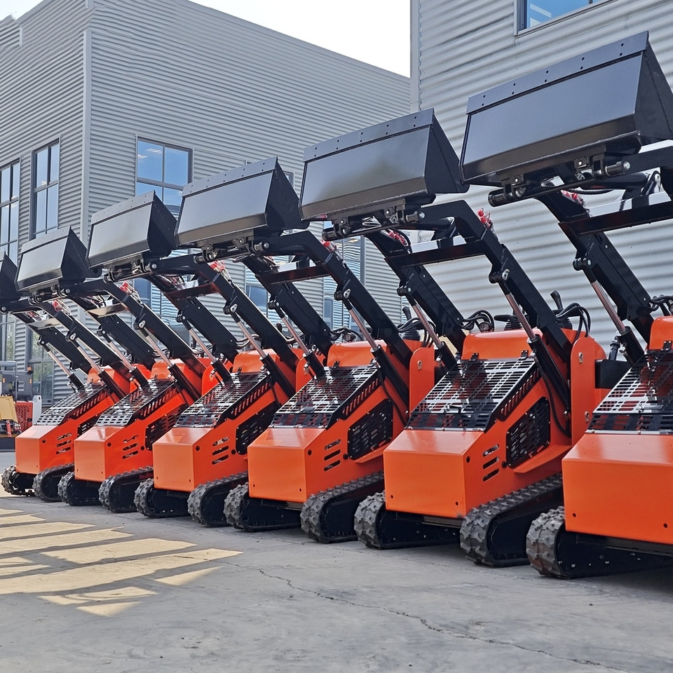 Новый Мини-погрузчик с бортовым поворотом LEZUM Free Shipping Mini Skid Steer Loader Compact Track Electric/Diesel Chinese Mini Skid Steer Loader For Sale With Mini Skid Steer Attachments 4 In 1 Bucket: фото 12