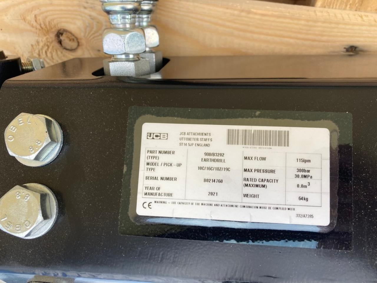 JCB B3202 - Бур для Строительной техники: фото 2 JCB B3202 - Бур для Строительной техники: фото 2