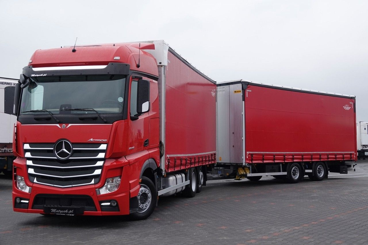 Mercedes-Benz ACTROS 2548 / ZESTAW TANDEM 120 M3 / PRZEJAZDOWY - Тентованный грузовик: фото 1 Mercedes-Benz ACTROS 2548 / ZESTAW TANDEM 120 M3 / PRZEJAZDOWY - Тентованный грузовик: фото 1