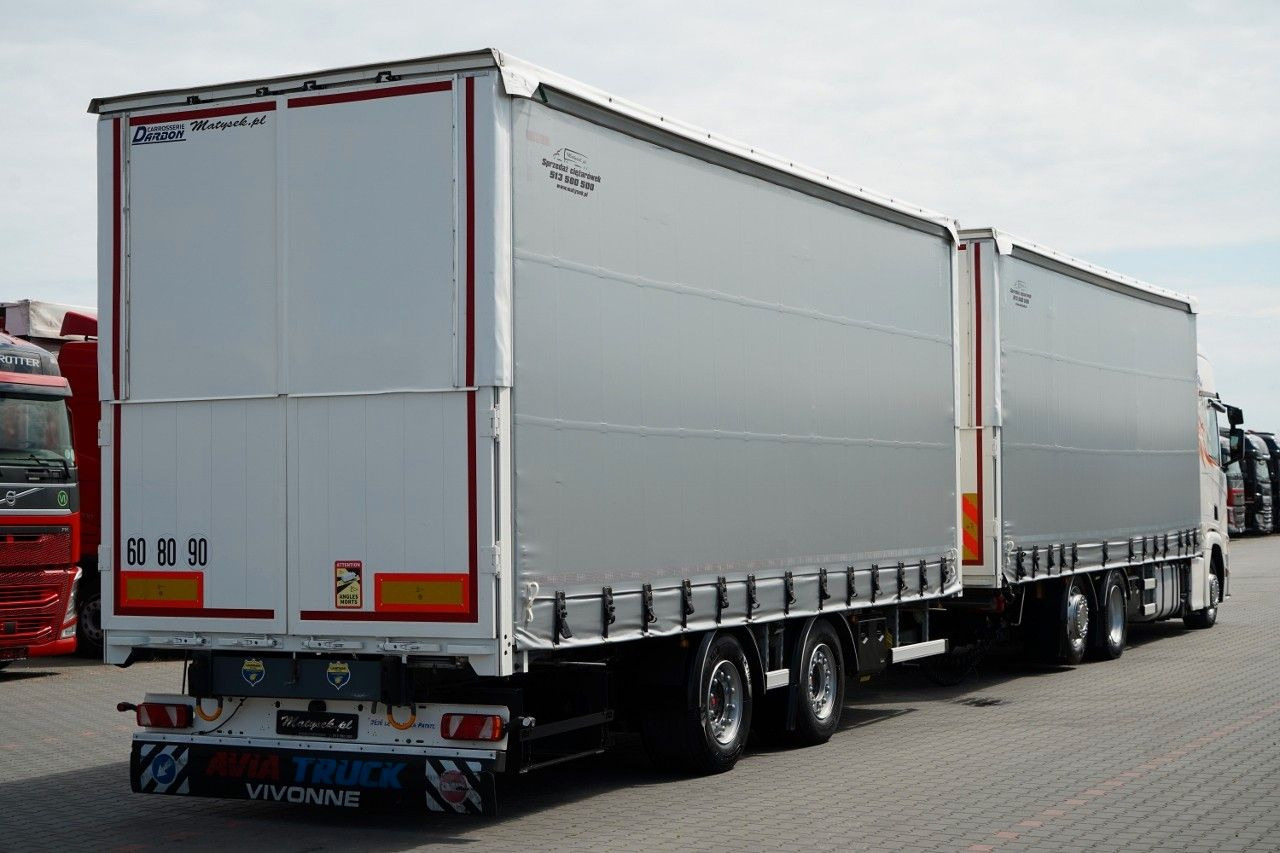 Scania R 450 / ZESTAW TANDEM 120 M3 / PRZEJAZDOWY / OŚ - Тентованный грузовик: фото 3 Scania R 450 / ZESTAW TANDEM 120 M3 / PRZEJAZDOWY / OŚ - Тентованный грузовик: фото 3