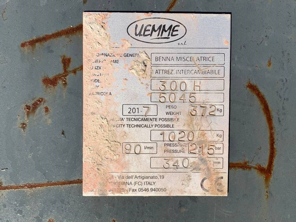 U.EMME 300H  - Грейфер для Строительной техники: фото 3 U.EMME 300H  - Грейфер для Строительной техники: фото 3