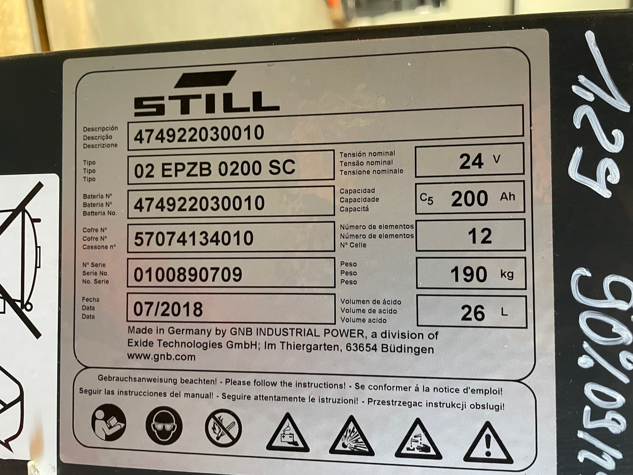 Exide 24 Volt I 2EPzB 200 - Аккумулятор для Погрузочно-разгрузочной техники: фото 2 Exide 24 Volt I 2EPzB 200 - Аккумулятор для Погрузочно-разгрузочной техники: фото 2