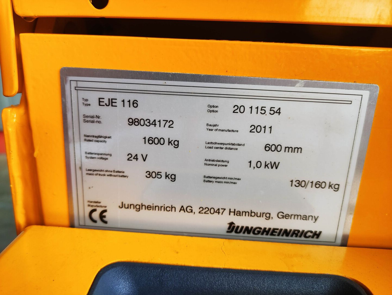 Jungheinrich EJE 116 - Тележка: фото 5 Jungheinrich EJE 116 - Тележка: фото 5