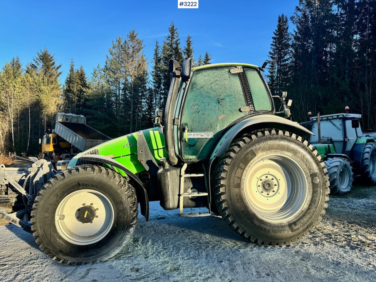 Трактор 2001 Deutz-Fahr Agrotron 120 4x4 tractor with front loader, 2 sets of tires, snowplow mount, and blade.: фото 6