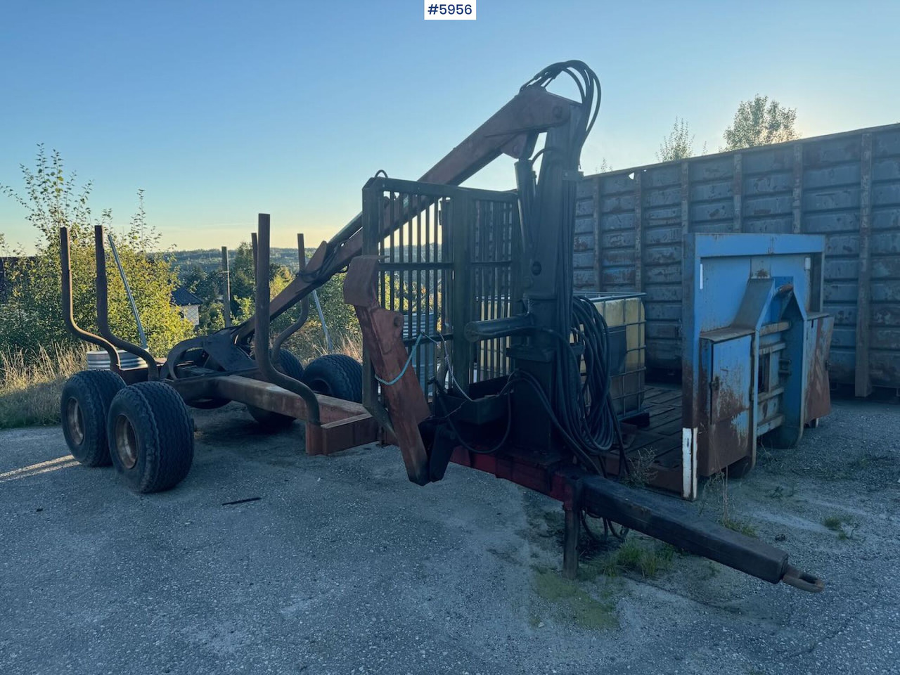 Прицеп лесовоз Logging trailer with Kesla crane: фото 6