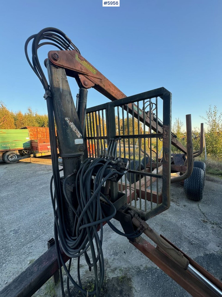 Прицеп лесовоз Logging trailer with Kesla crane: фото 9