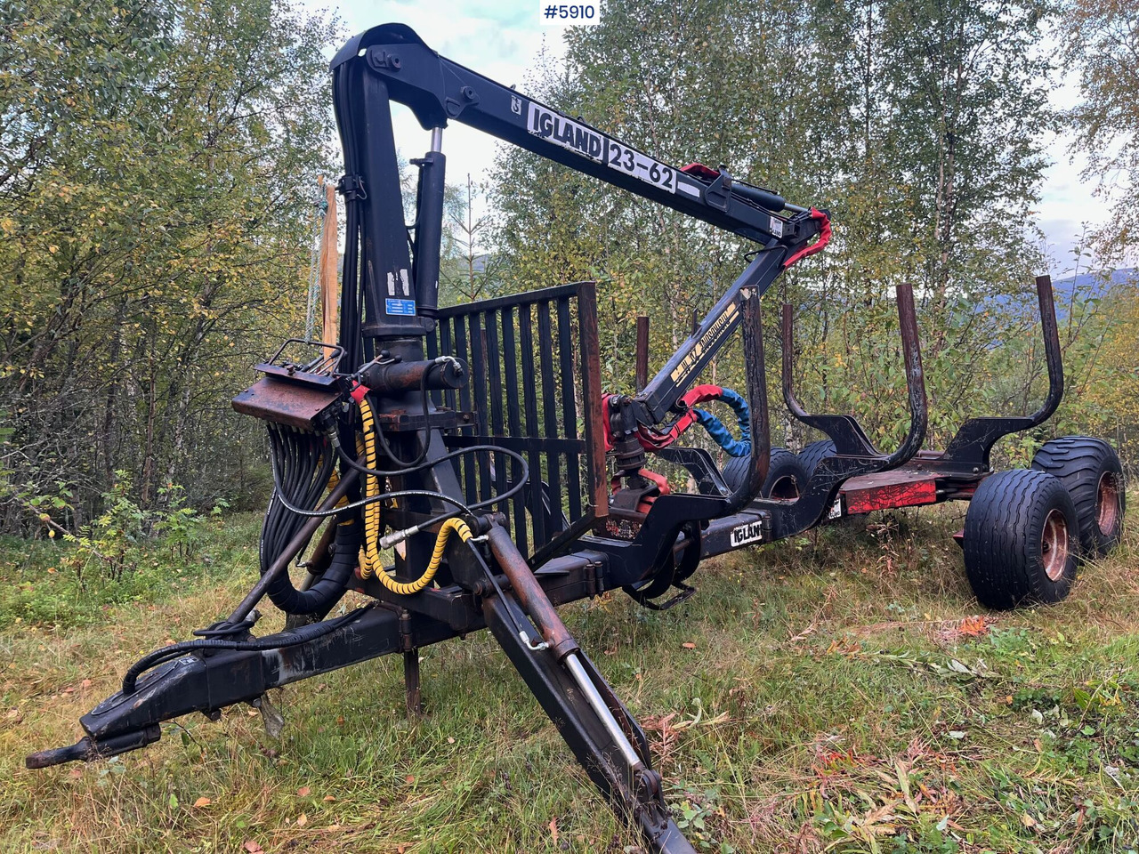 Restored Igland 23-62 timber trailer with crane! - Прицеп лесовоз: фото 1 Restored Igland 23-62 timber trailer with crane! - Прицеп лесовоз: фото 1
