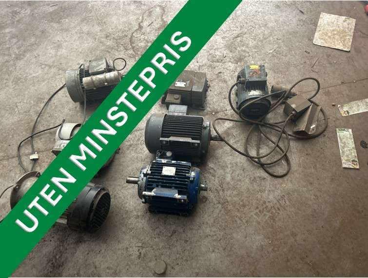 7 stk. elektromotorer (uten minstepris) - Оборудование для гаражей/ Мастерских: фото 1 7 stk. elektromotorer (uten minstepris) - Оборудование для гаражей/ Мастерских: фото 1