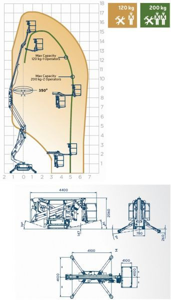Oil&Steel Octopus 17 podnośnik koszowy na gąsienicach 17 m - Спайдер-вышка: фото 4 Oil&Steel Octopus 17 podnośnik koszowy na gąsienicach 17 m - Спайдер-вышка: фото 4