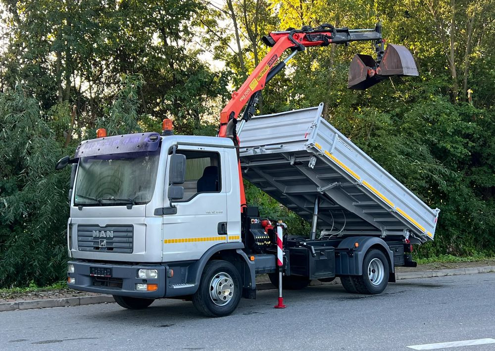 MAN MAN TGL 12-240 Kiper Wywrotka 4x2 Kran PALFINGER PK 12500 BARDZO DOBRY STAN - Самосвал: фото 1 MAN MAN TGL 12-240 Kiper Wywrotka 4x2 Kran PALFINGER PK 12500 BARDZO DOBRY STAN - Самосвал: фото 1