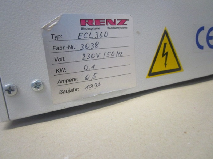 WIRO BINDER HALBAUTOMAT RENZ ECL360 - Печатное оборудование: фото 4 WIRO BINDER HALBAUTOMAT RENZ ECL360 - Печатное оборудование: фото 4