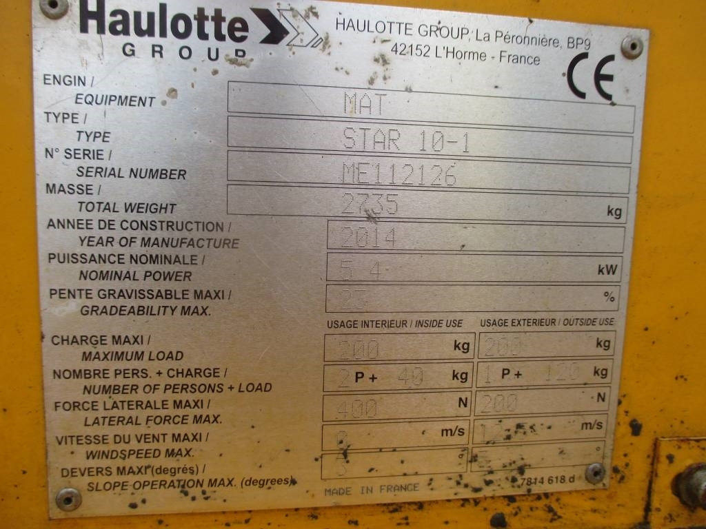 Вертикальный мачтовый подъемник Haulotte Star 10: фото 13 Вертикальный мачтовый подъемник Haulotte Star 10: фото 13