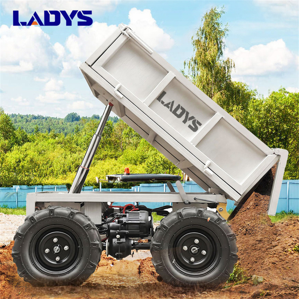 Новый Сельскохозяйственный прицеп-самосвал LADYS Electric Remote Control Transporter Agricultural Orchard Farm Electric Utv Dump Trailer Material Handling Equipment All Terrain Transport Vehicle: фото 6
